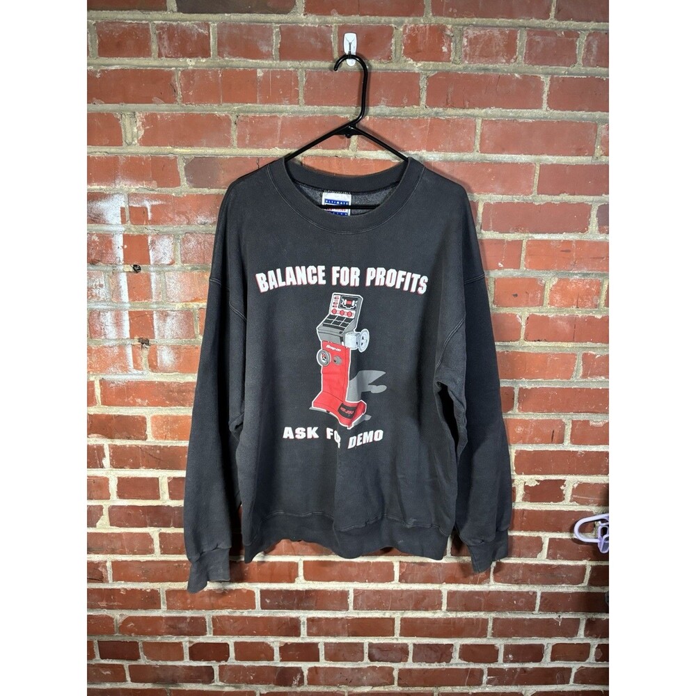 Vintage Y2k 90s Snap On Ask For Demo Wheel Balancer WB-250 Crewneck Adult Large